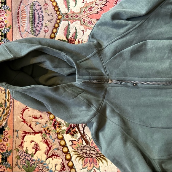 Lululemon Scuba Full Zip Hoodie Olive Green Womens Size 12 - Picture 2 of 4